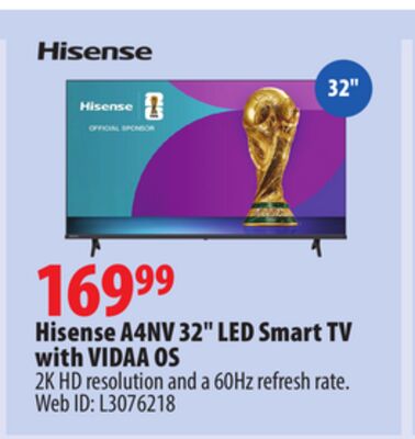 Hisense A4NV 32" LED Smart TV with VIDAA OS