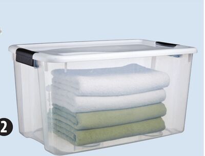 Sterilite 66L Ultra Clear Tote with Latched Lid