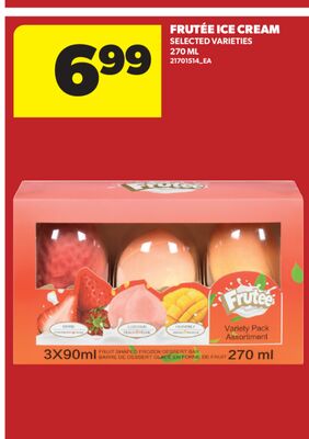 FRUTÉE ICE CREAM, 270 ML