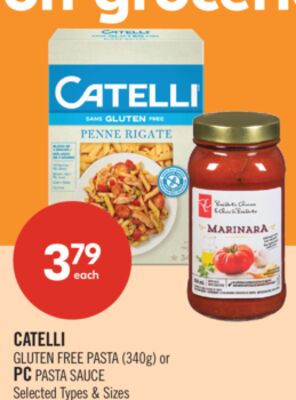CATELLI GLUTEN FREE PASTA (340g) or PC PASTA SAUCE