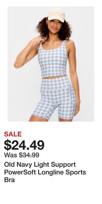 Old Navy Light Support PowerSoft Longline Sports Bra