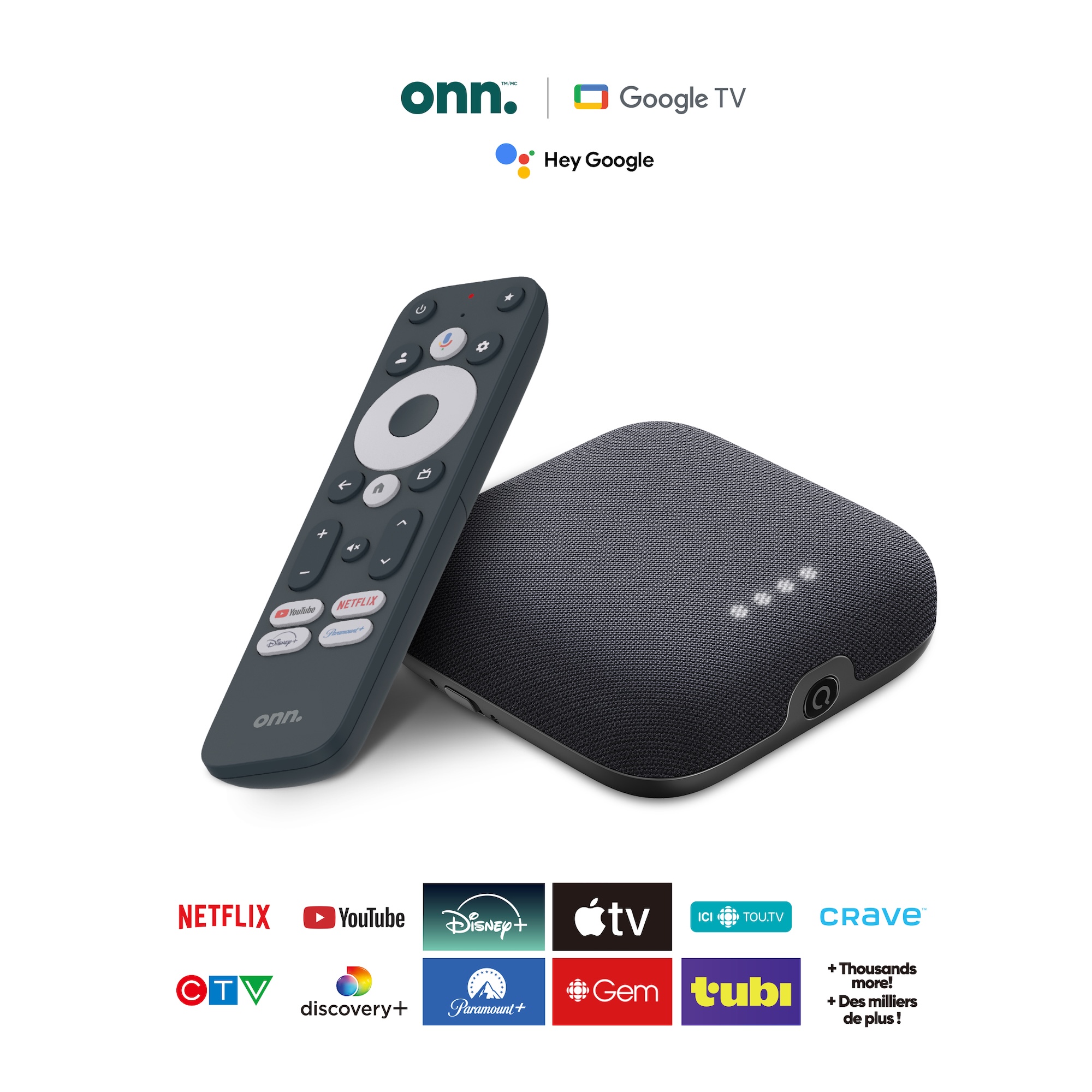 [Walmart] Onn. 4K Pro Streaming Device with Google TV Hands-Free Voice Control - $74.98 - (3GB RAM / 32GB Storage)