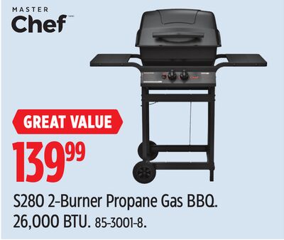 MASTER Chef S280 2-Burner Propane Gas BBQ.