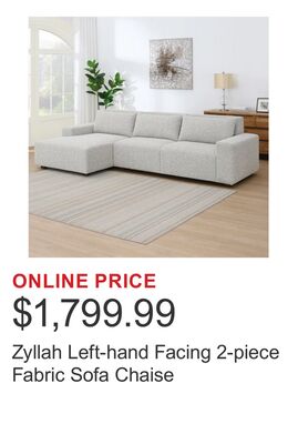 Zyllah Left-hand Facing 2-piece Fabric Sofa Chaise