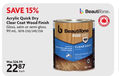 Acrylic Quick Dry Clear Coat Wood