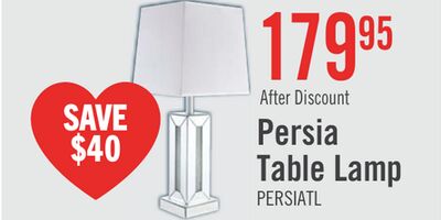 Persia 30.7" Glam Table Lamp with Glass, Mirror and Acrylic Crystals