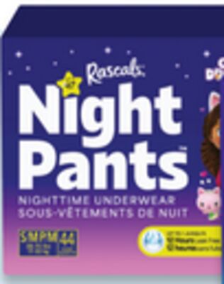 Rascals Night Pants nighttime underwear 44s