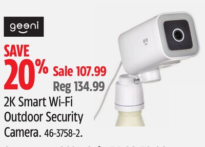 2K Smart Wi-Fi Outdoor Security Camera.