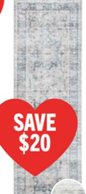 Aylin Ivory Washable Runner Area Rug - 2' x 7'
