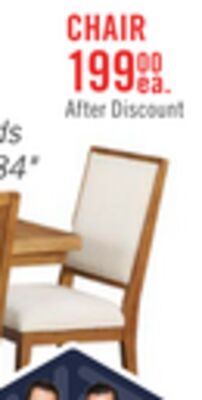 Scott Living Henri Dining Chair with Polyester Fabric, Wood - Brown & Cream