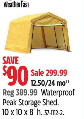 Weatherfast Easy Water proof Peak Storage Shed