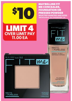 MAYBELLINE FIT ME CONCEALER, FOUNDATION OR PRESSED POWDER