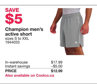 Champion men's active short