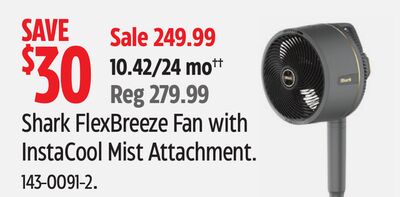Shark FlexBreeze Fan with InstaCool Mist Attachment
