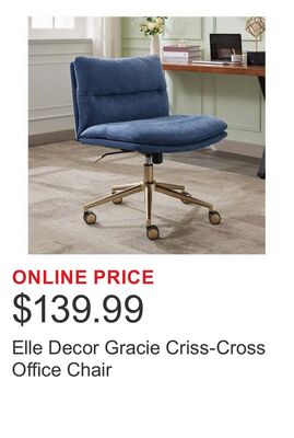 Elle Decor Gracie Criss-Cross Office Chair