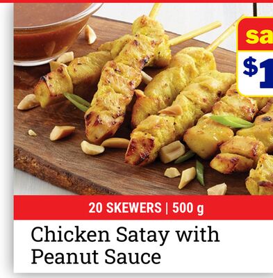 Chicken Satay with Peanut Sauce