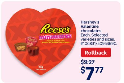 Hershey's Valentine chocolates