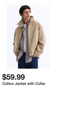 Cotton Jacket with Collar