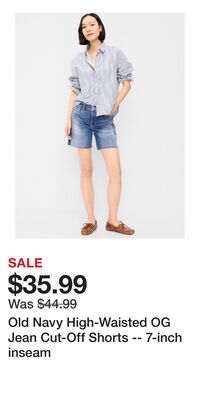 Old Navy High-Waisted OG Jean Cut-Off Shorts -- 7-inch inseam