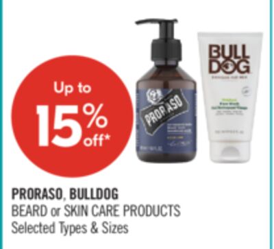 PRORASO, BULLDOG BEARD or SKIN CARE PRODUCTS