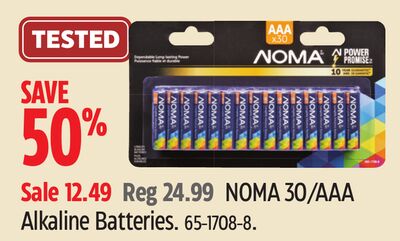NOMA 30/AAA Alkaline Batteries