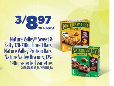 NATURE VALLEY SWEET & SALTY, 170-210G, FIBRE 1 BARS, NATURE VALLEY PROTEIN BARS, NATURE VALLEY BISCUITS, 125-190G