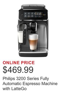 Philips 3200 Series Fully Automatic Espresso Machine with LatteGo