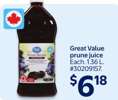 Great Value prune juice