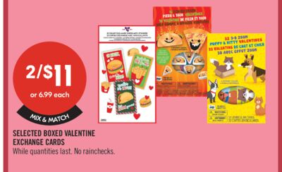 SELECTED BOXED VALENTINE EXCHANGE CARDS
