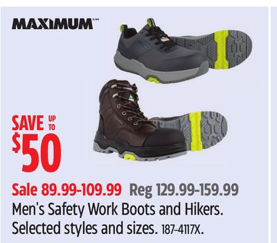 Maximum Men's Safety Work Boots and Hikers