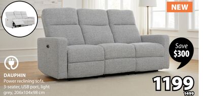Dauphin Power reclining sofa