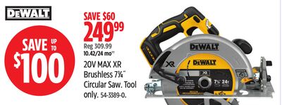 DEWALT 20V MAX XR Brushless 71⁄4˝ Circular Saw.