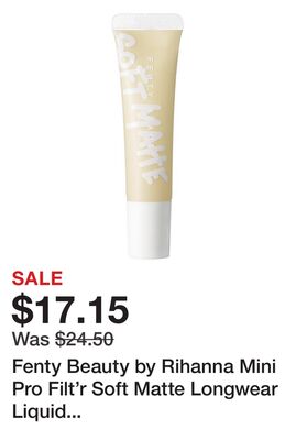 Fenty Beauty by Rihanna Mini Pro Filt'r Soft Matte Longwear Liquid Foundation