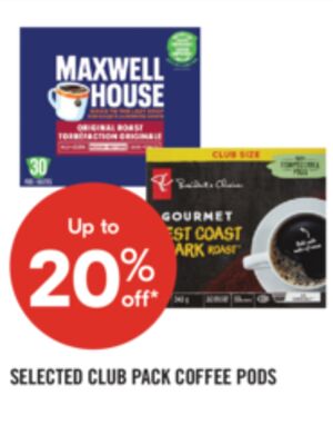 SELECTED CLUB PACK COFFEE PODS