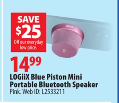 LOGiiX Blue Piston Mini Portable Bluetooth Speaker