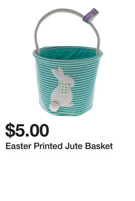 Easter Printed Jute Basket