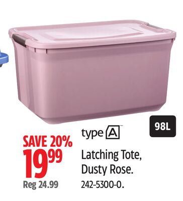 Latching Tote, Dusty Rose