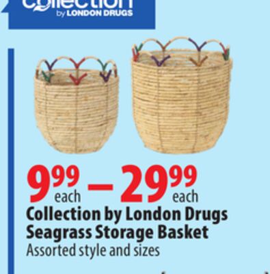 Collection by London Drugs Seagrass Storage Basket