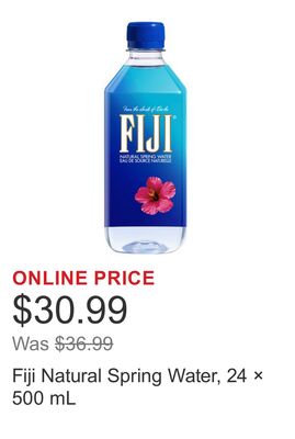 Fiji Natural Spring Water, 24 × 500 mL