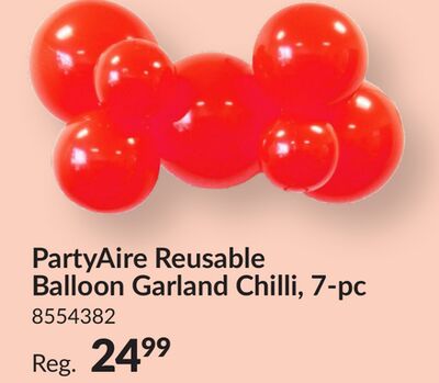 PartyAire Reusable Balloon Garland Chilli, 7-pc