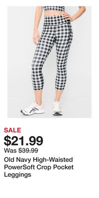 Old Navy High-Waisted PowerSoft Crop Pocket Leggings
