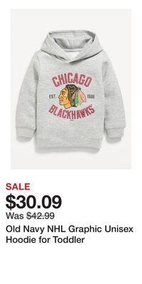 Old Navy NHL Graphic Unisex Hoodie for Toddler