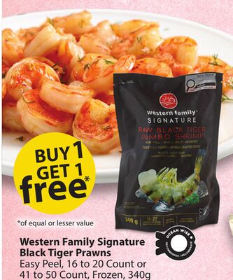 Western Family Signature Black Tiger Prawns
