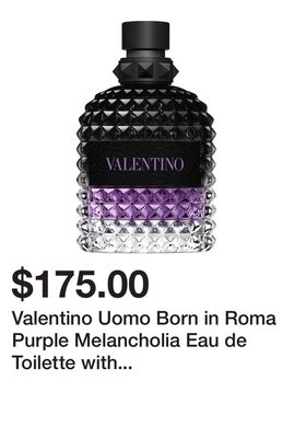 Valentino Uomo Born in Roma Purple Melancholia Eau de Toilette with Lavender