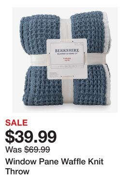 Window Pane Waffle Knit Throw