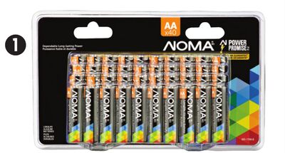 NOMA 40/AA Alkaline Batteries.