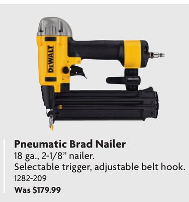 DEWALT Pneumatic Brad Nailer