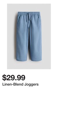 Linen-Blend Joggers