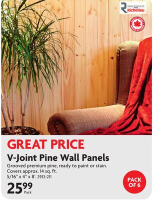 V-Joint Pine Wall Panels