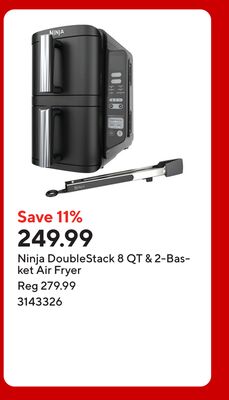 Ninja DoubleStack 8 QT & 2-Basket Air Fryer